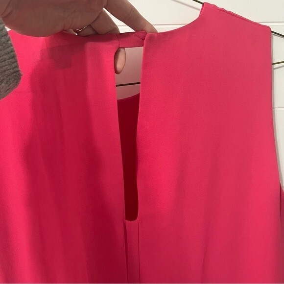 NWT French Connection Primrose Sleeveless Flowy Hot Pink Dress Sz 10 - Picture 7 of 7